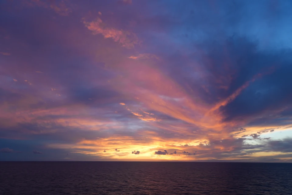Afterglow at Sea