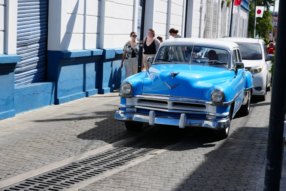Blue Along the Street